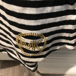 Michael kors tank top with gold sequence MK on bottom front,excellent condition